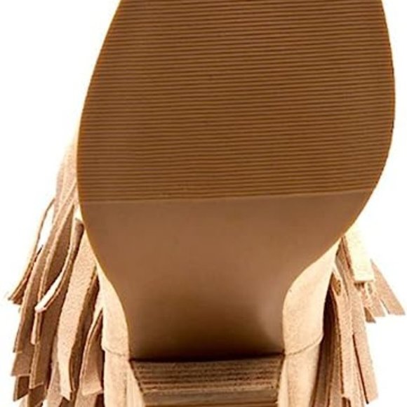 Coconuts by Matisse Natural Logan Fringe Western Style Booties Boots size 9.5 - Picture 9 of 9